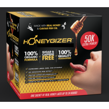 HONEYGIZER ROYAL HONEY w/GINSENG 12 Sachets