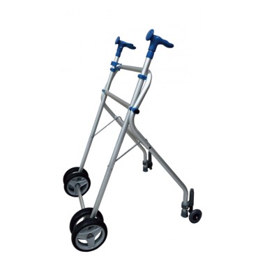 Aluminum Walker, Lightweight Folding Walker, Height Adjustable Walker with 6