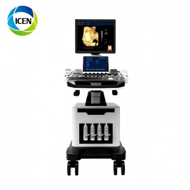 IN-AC900 4D Ultrasound System with Ultrasound Cart Trolley and 4 Probe Portable Color Doppler